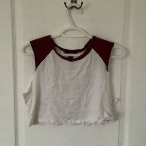 White and red muscle tank